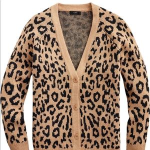 Jcrew leopard print cardigan. Small